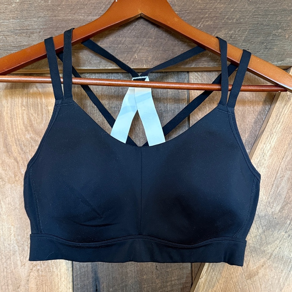 Under Armour Black Strappy Sports Bra with Crisscross Back